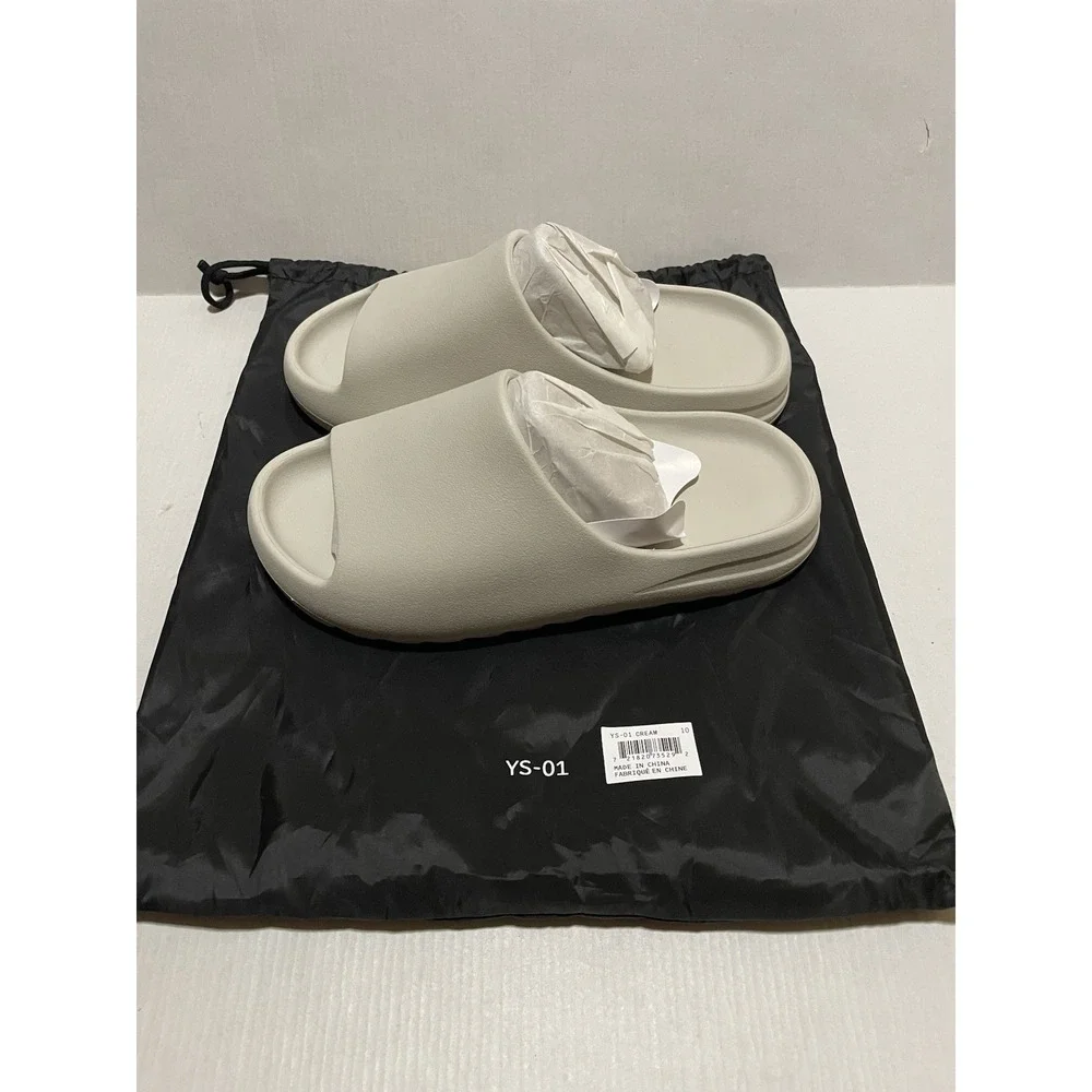 YS-01 Cream Size 10 Slides Brand New W/ Dust Bag